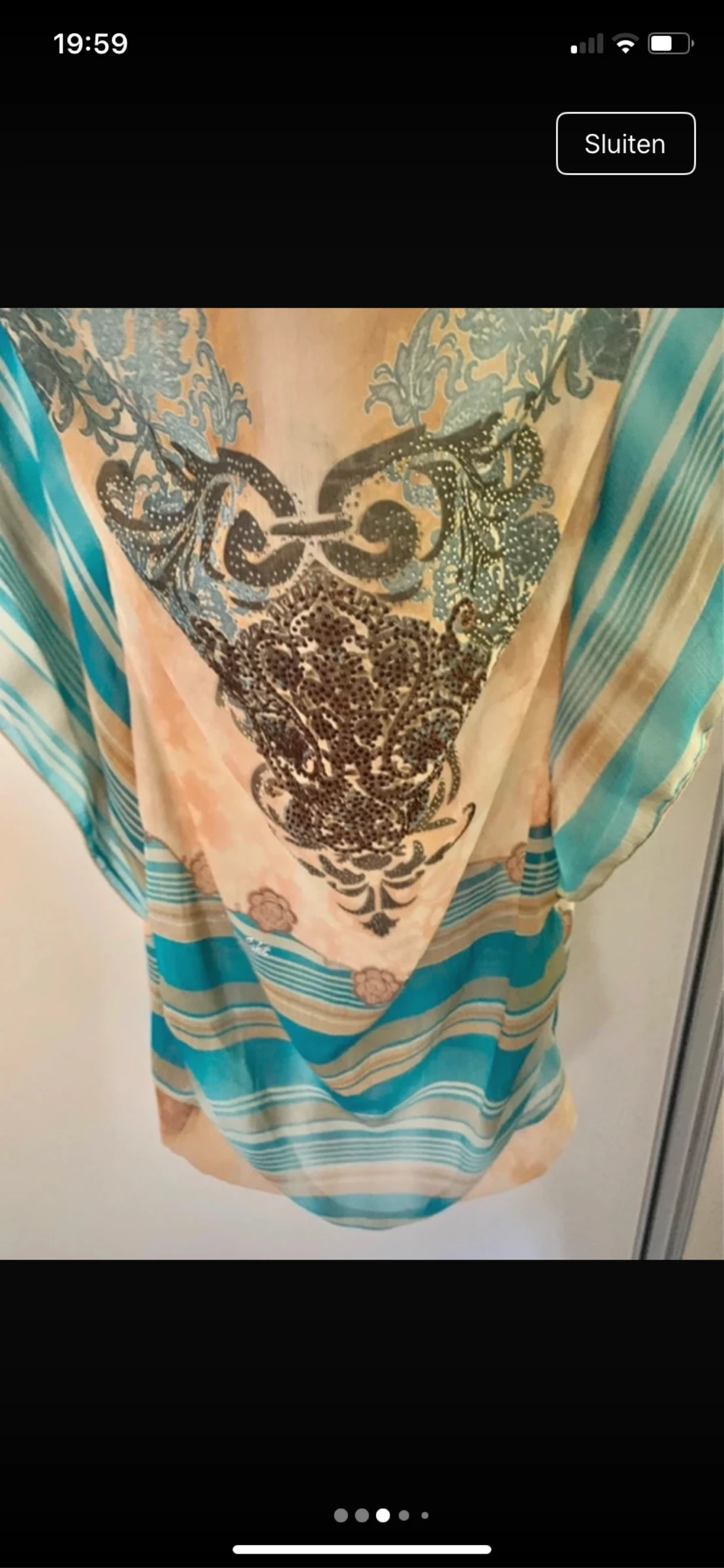 Linda blusa de praia pareo com tons de areia e água Natalia Dane tamanho GG – photo 3